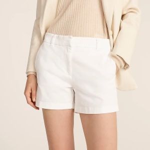 JCrew white 4" stretch chino short